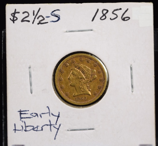 1856-S $2.5 Early Gold Liberty