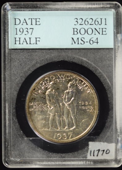 1937 Boone Commen Half Dollar Accugrade MS-64