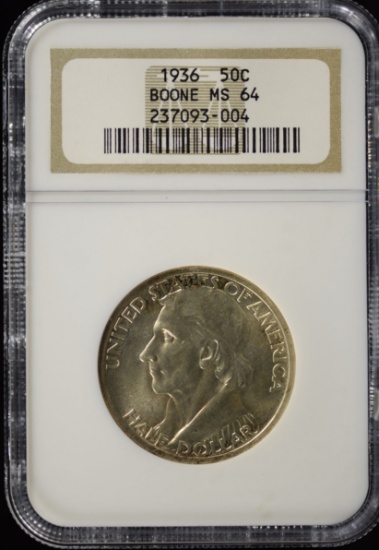 1936 Boone Commen Half Dollar NGC MS-64