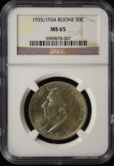 1935/1934 Boone Commen Half Dollar NGC MS-65
