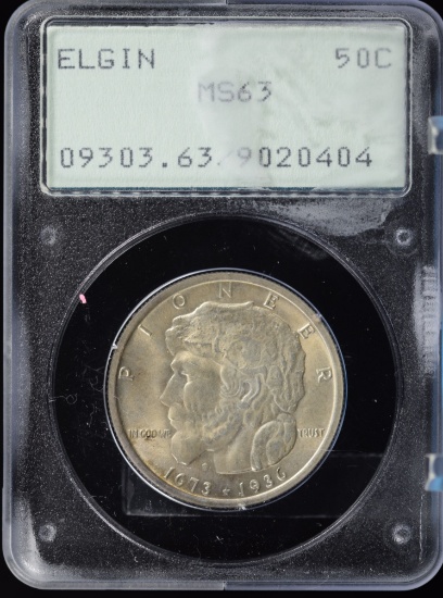 1936 Elgin Commen Half Dollar PCGS MS-63 Rattler
