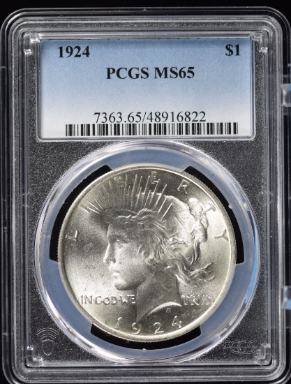 1924 Peace Dollar PCGS MS-65