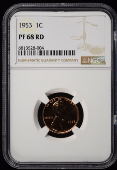1953 Proof Lincoln Cent NGC PF-68 Red
