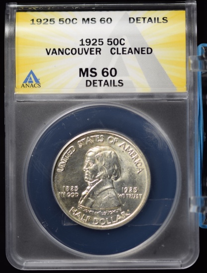 1925 Vancouver Half Dollar ANACS MS60 Details