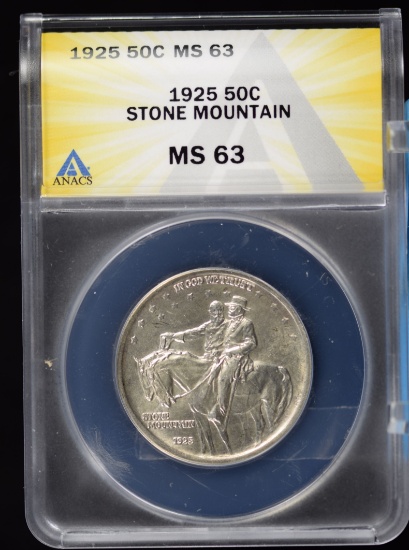 1925 St Mountain Half Dollar ANACS MS-63
