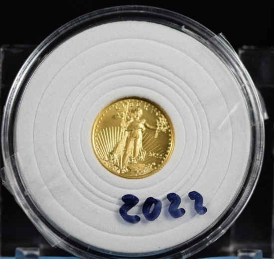 2022 $5 Gold Eagle 1/10th oz Fine Gold
