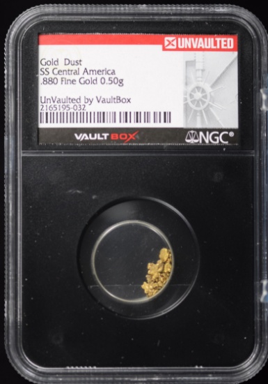 Gold Dust Nugget NGCX .88 Fine .5 grams