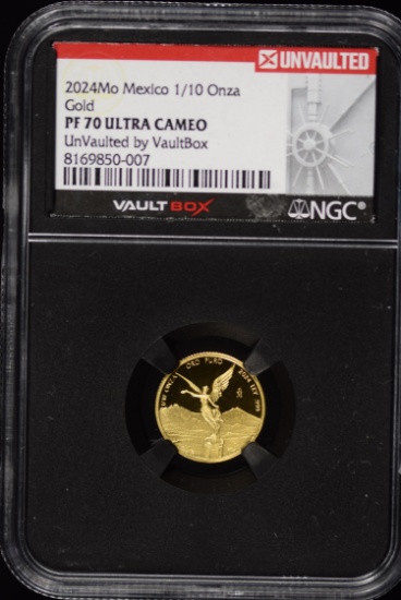 2024Mo Mexico 1/10 oz Gold NGCX PF-70 UC