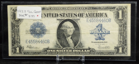 1923 $1 Silver Certificate Blue Seal FR237