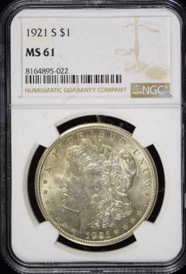 1921 Morgan Dollar NGC MS-61