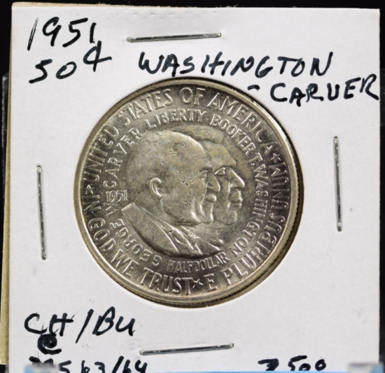 1951 Wash-Carver Commen Half Dollar CH/BU