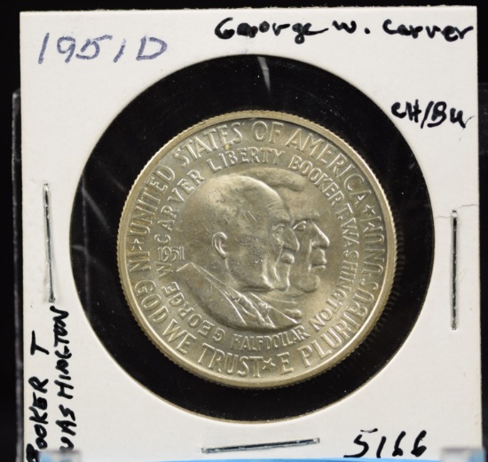 1951-D Wash-Carver Commen Half Dollar CH/BU