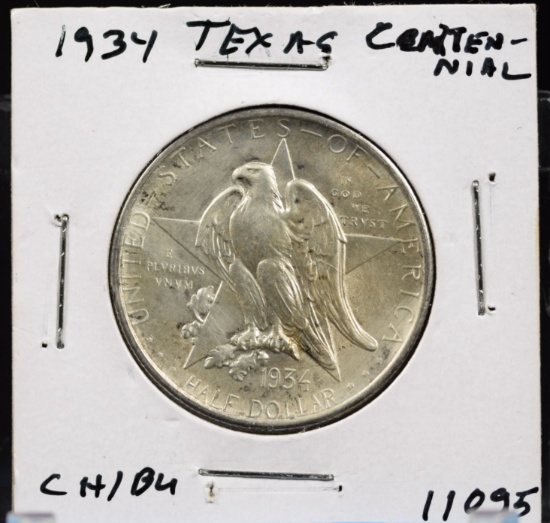 1934 Texas Centennial Commen Half Dollar CH/BU