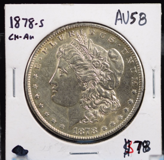 1878-S Morgan Dollar AU58