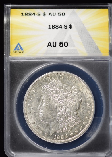1884-S Morgan Dollar ANACS AU-50