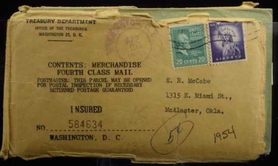 1954 P/D/S DD Mint Set Original Paper Envelope BU