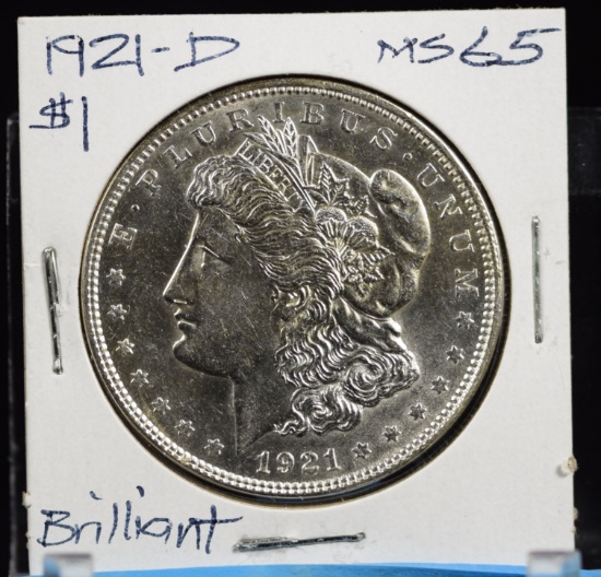 1921-D Morgan Dollar MS65 Brilliant