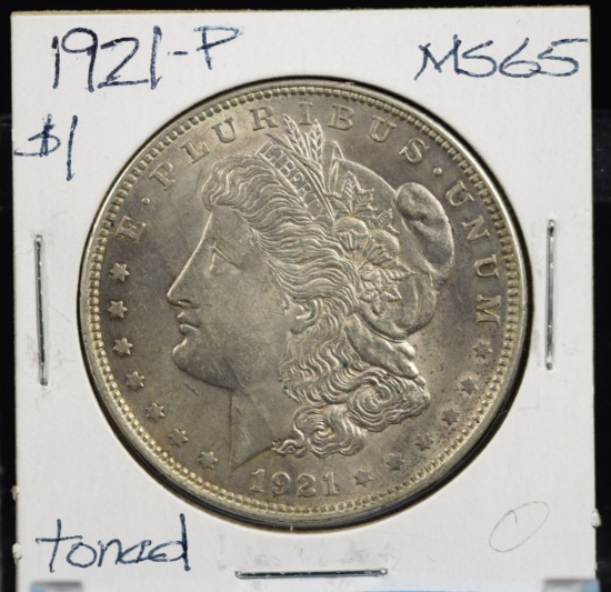1921 Morgan Dollar MS65 Toned