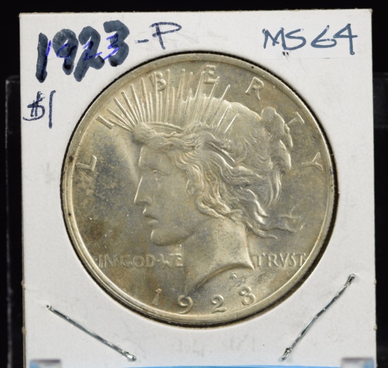 1923 Peace Dollar MS64