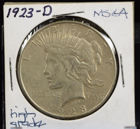 1923-D Peace Dollar High Grade MS64
