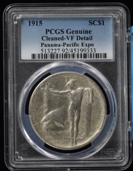 1915 $1 Silver Panama Pacific Expo PCGS VF Details