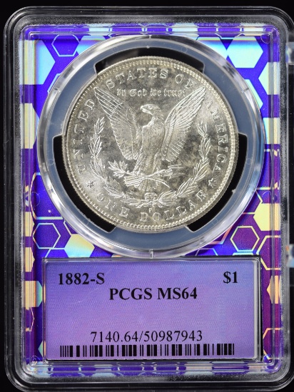 1882-S Morgan Dollar Purple Holder PCGS MS-64