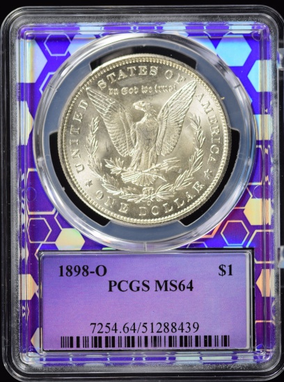1898-O Morgan Dollar Purple Holder PCGS MS-64