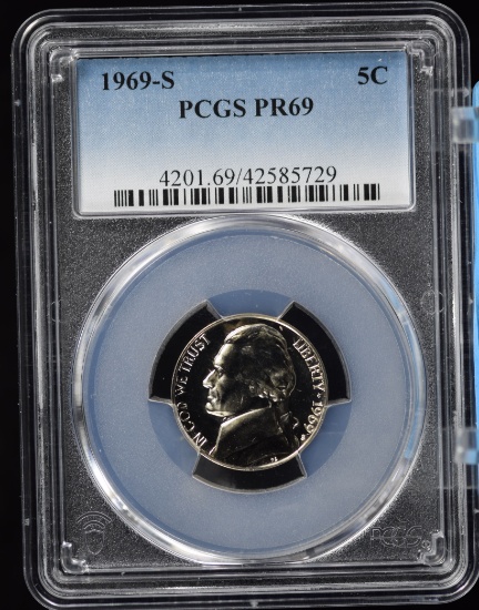 1969-S Proof Jefferson Nickel PCGS PR-69