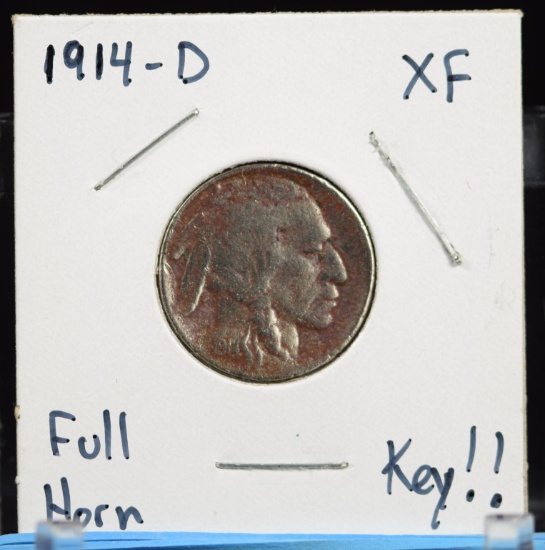 1914-D Buffalo Nickel XF Key