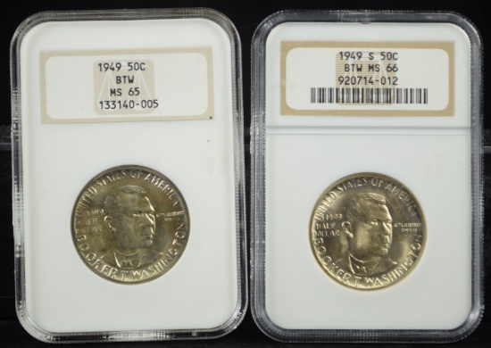1949 & 49-S BTW Commen Half Dollars NGC MS-65/66