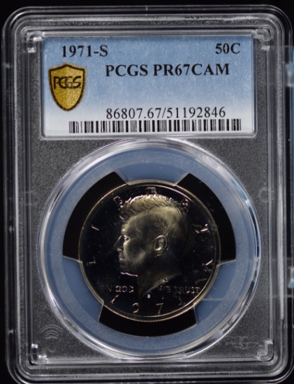 1971-S Kennedy Half Dollar PCGS PR-67 DCAM
