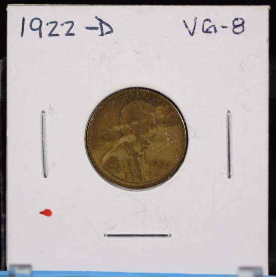 1922-D Lincoln Cent VG8