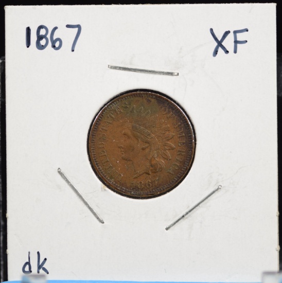 1867 Indian Head Cent XF
