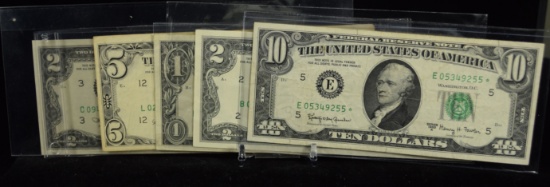 Mix Lot Currency $20 Face Value 4 of 5 Star Notes