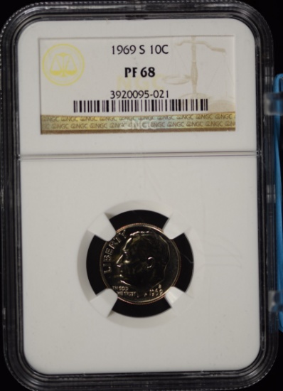1969-S Proof Roosevelt Dime NGC PF-68
