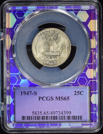 1947-S Silver Washington Quarter PCGS MS-65