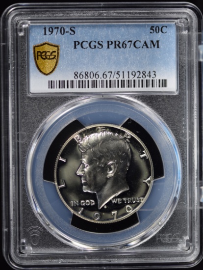 1970-S Proof Kennedy Half Dollar PCGS PR-67 DCAM