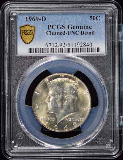 1969-D Kennedy Half Dollar PCGS UNC Details