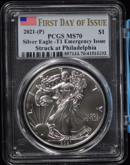 2021 America Silver Eagle PCGS MS-70 EMS Issue
