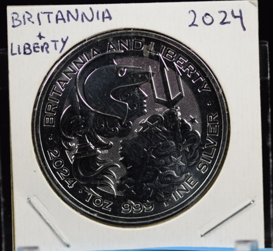 2024 Britannia & Liberty 1oz Fine Silver King Charles