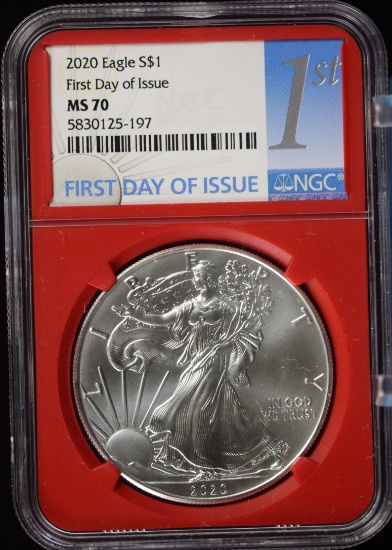 2020 America Silver Eagle NGC MS-70 1st Day