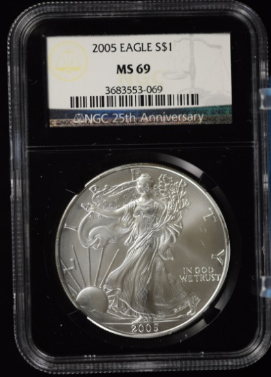 2005 America Silver Eagle NGC MS-70