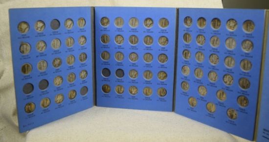 Book of Incomplete 72 Silver Mercury Dimes