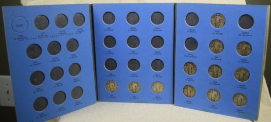 Book of Incomplete 12 Silver Standing Liberty Quarters