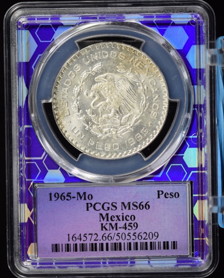 1965-Mo Mexico Peso PCGS MS-66 KM459