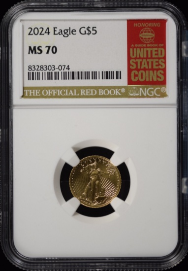 2024 $5 Gold Eagle NGC MS-70