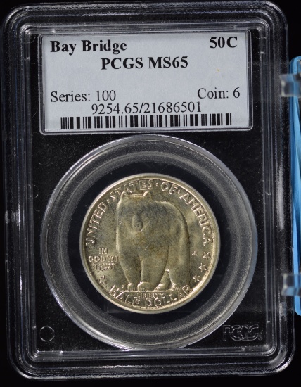 1936 Bay Bridges Commem Half Dollar PCGS MS-65