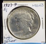 1921 Peace Dollar High Relief MS63