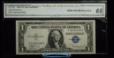 1935A $1 Silver Certificate CGA 66 GEM/UNC