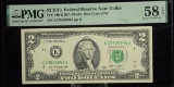 2013 $1 Federal Reserve Note Dallas PMG 58EPQ